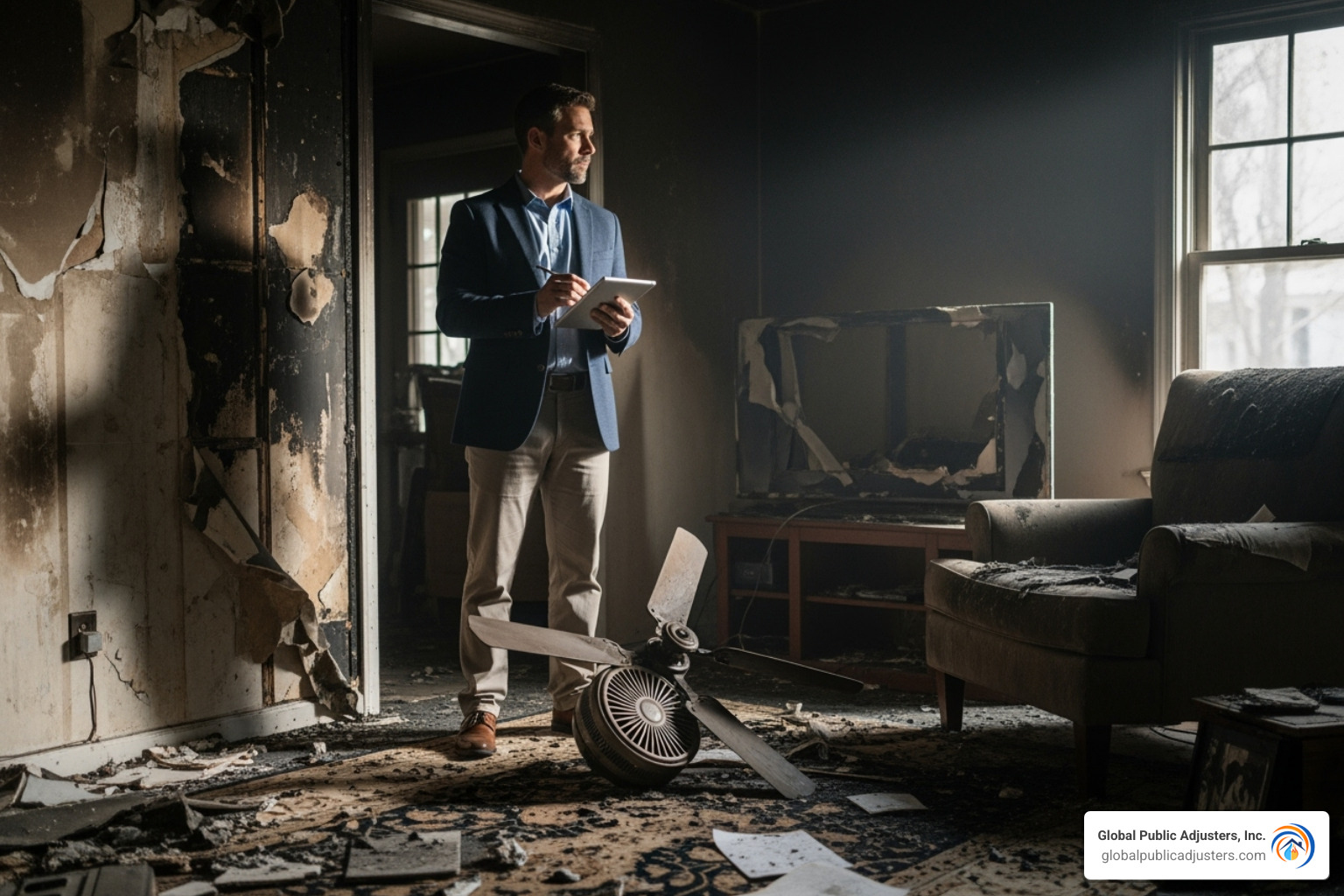 Fire damage adjuster