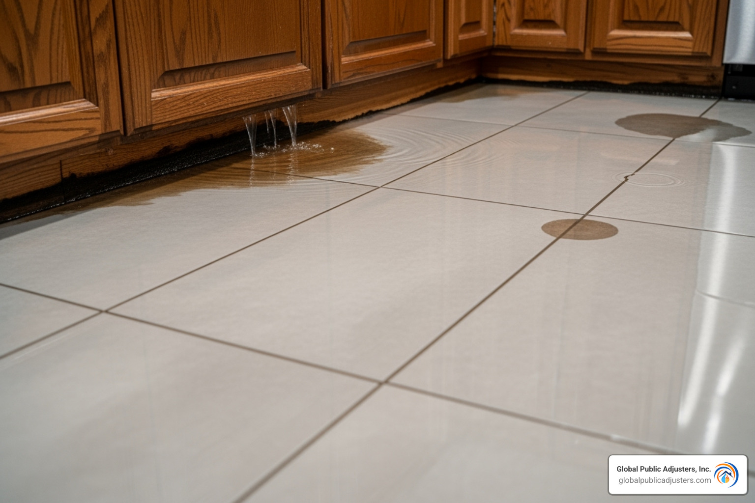 kitchen water damage insurance claim