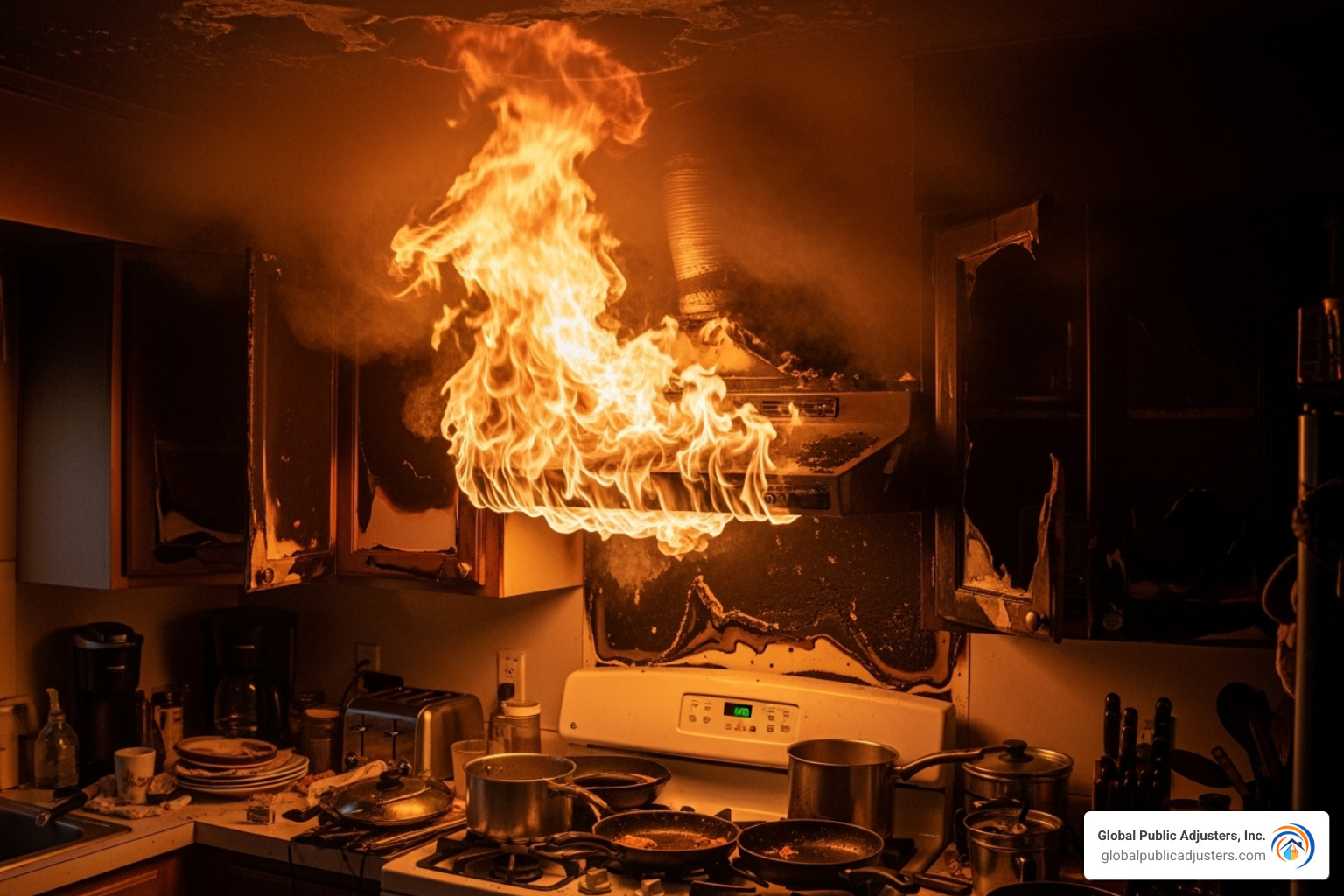 kitchen exhaust fan fire