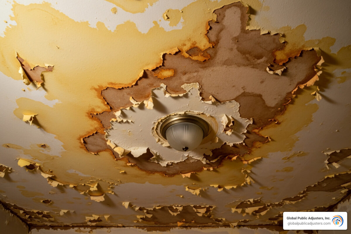 ceiling water damage specialists