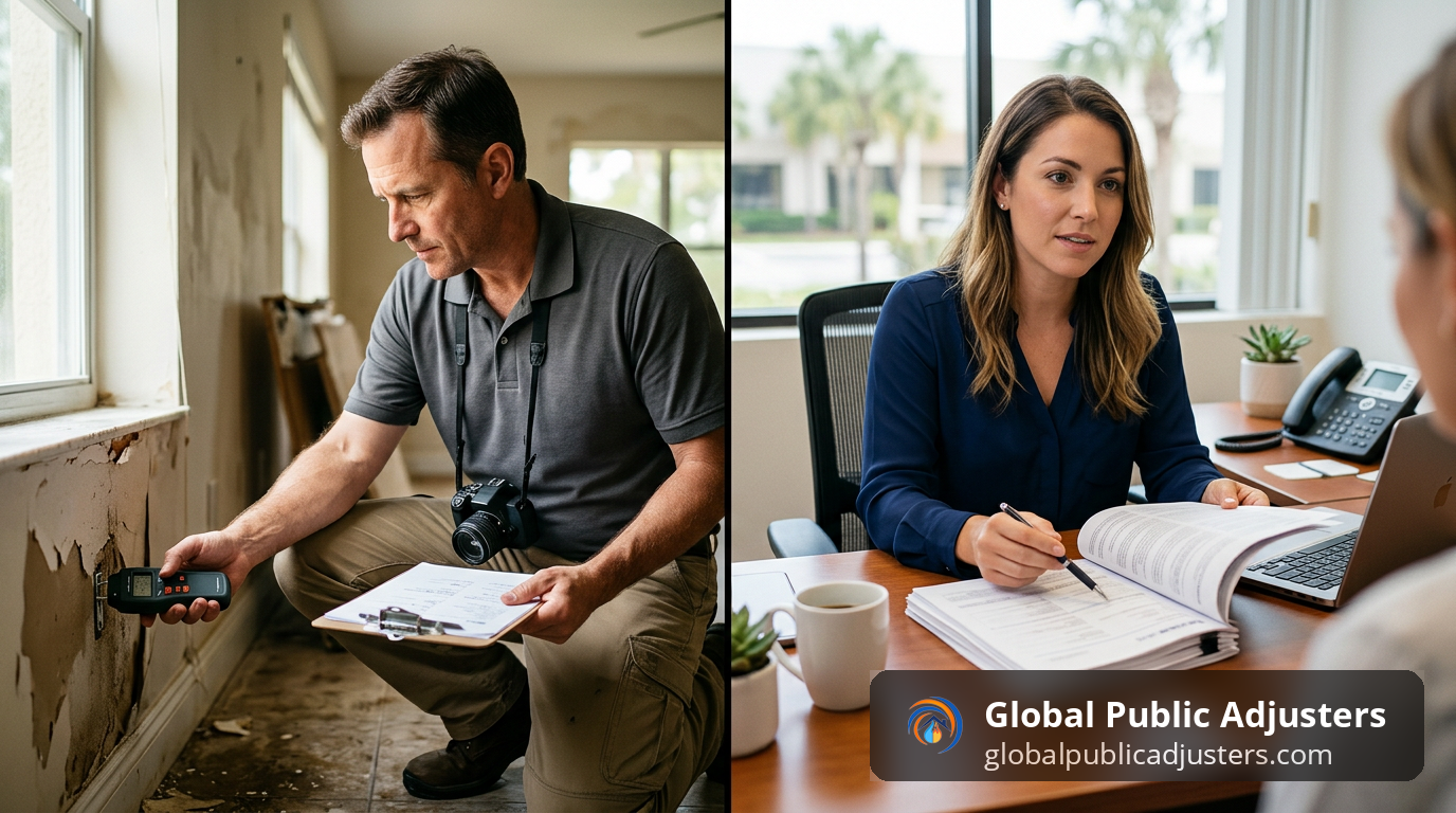 public adjuster vs insurance agent difference in Florida