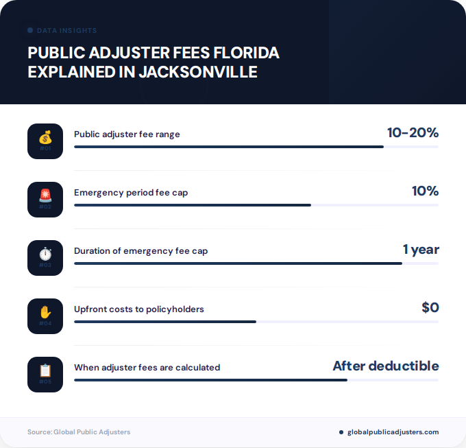Key facts about public adjuster fees florida explained in Jacksonville
