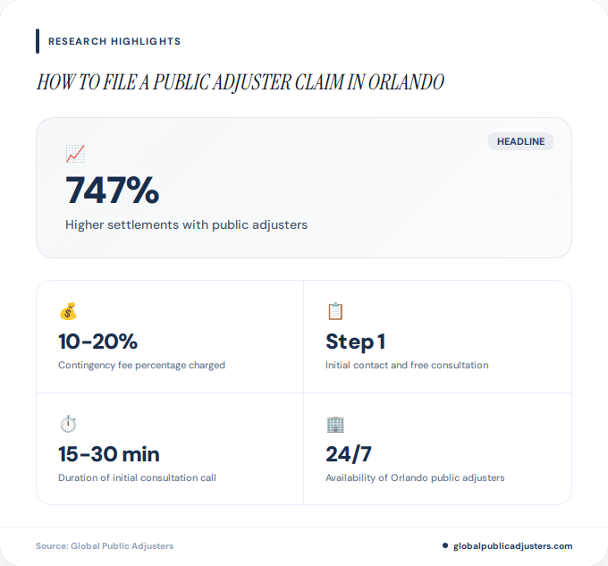 Key facts about how to file a public adjuster claim in Orlando