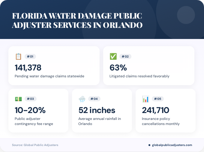 Key facts about florida water damage public adjuster services in Orlando