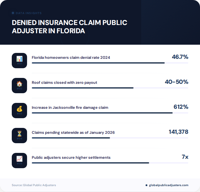 Key facts about denied insurance claim public adjuster in Florida