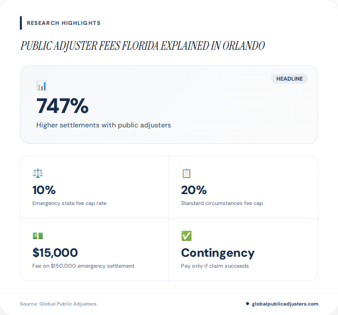 Key facts about public adjuster fees Florida explained in Orlando