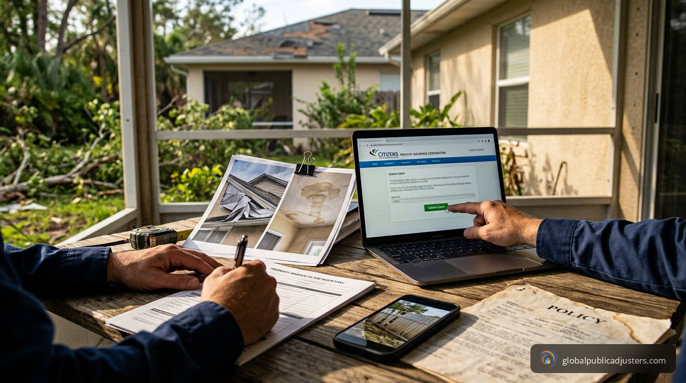how to file insurance claim florida in Jacksonville