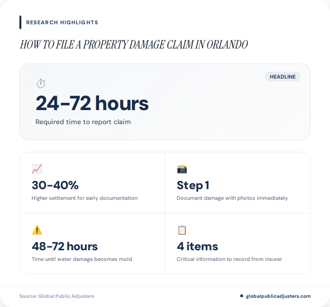 Key facts about how to file a property damage claim in Orlando