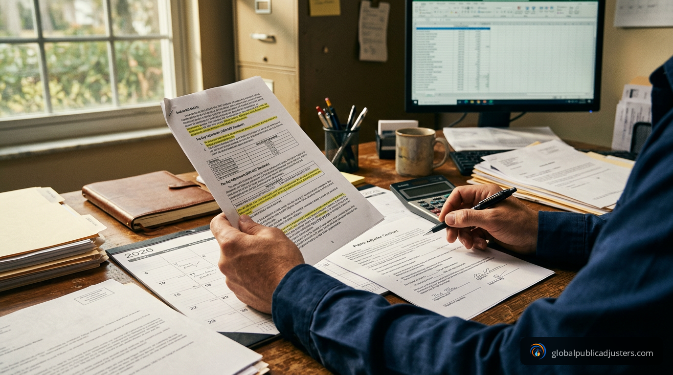 how does a public adjuster get paid in Florida