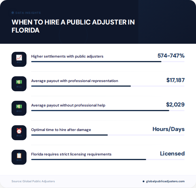Key facts about when to hire a public adjuster in Florida