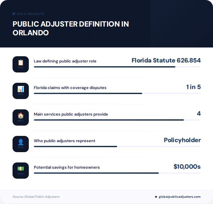 Key facts about public adjuster definition in Orlando