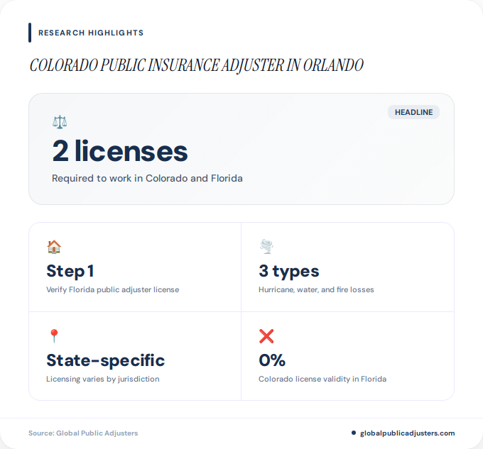 Key facts about colorado public insurance adjuster in Orlando