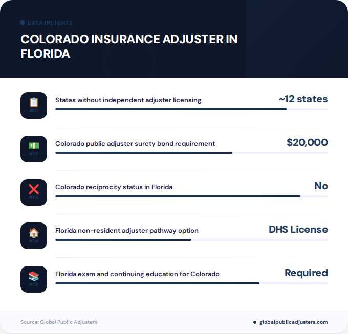 Key facts about colorado insurance adjuster in Florida