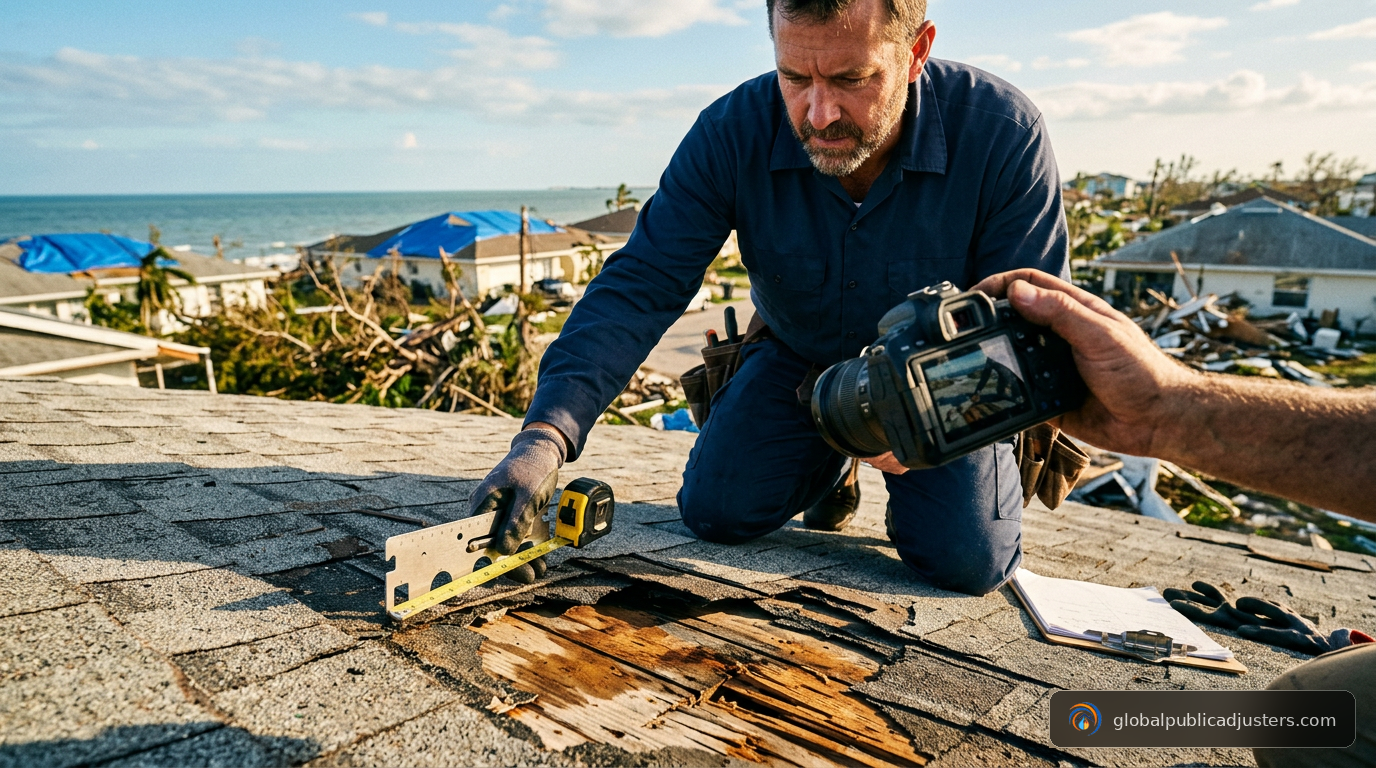 hurricane damage insurance claim florida adjuster in Florida
